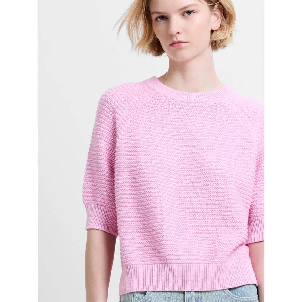 French Connection Lily Mozart Purl Knit Short Sleeve Jumper